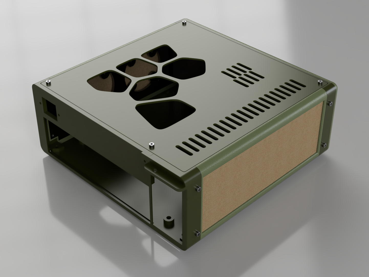 Catapult.LP4 3D Printed 4.0L ITX PC Case - Military Edition